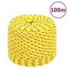 152614 vidaXL Boat Rope Yellow 10 Mm 100 M Polypropylene