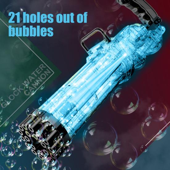 Игрушка-пузыредув с 21 отверстием, автоматическая машина для выдувания пузырей с музыкой и подсветкой, создатель романтической атмосферы, для детей, сувениры для уличной вечеринки по случаю дня рождения