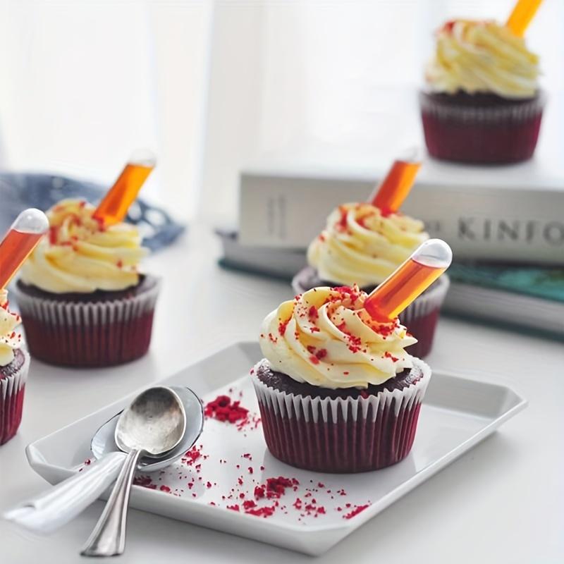 200pcs Strawberry Straw, Liquid Syringe Plastic Straw, Squeeze Dropper Disposable 4ml Flavor Syringe, for Chocolate Strawberry Ice Cream Mini Cake