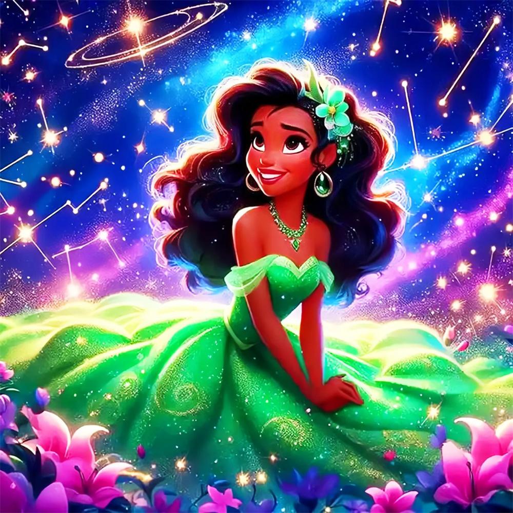 Disney Коллекция «Звездное небо принцессы» 5D Алмазная мозаика Полная бриллиантов Сделай сам Ручная работа Алмазная живопись Фантастическая мультяшная Декоративная картина Набор