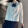 Girl Long Sleeve Solid Color Shirt With Pleated Design For Casual Wear