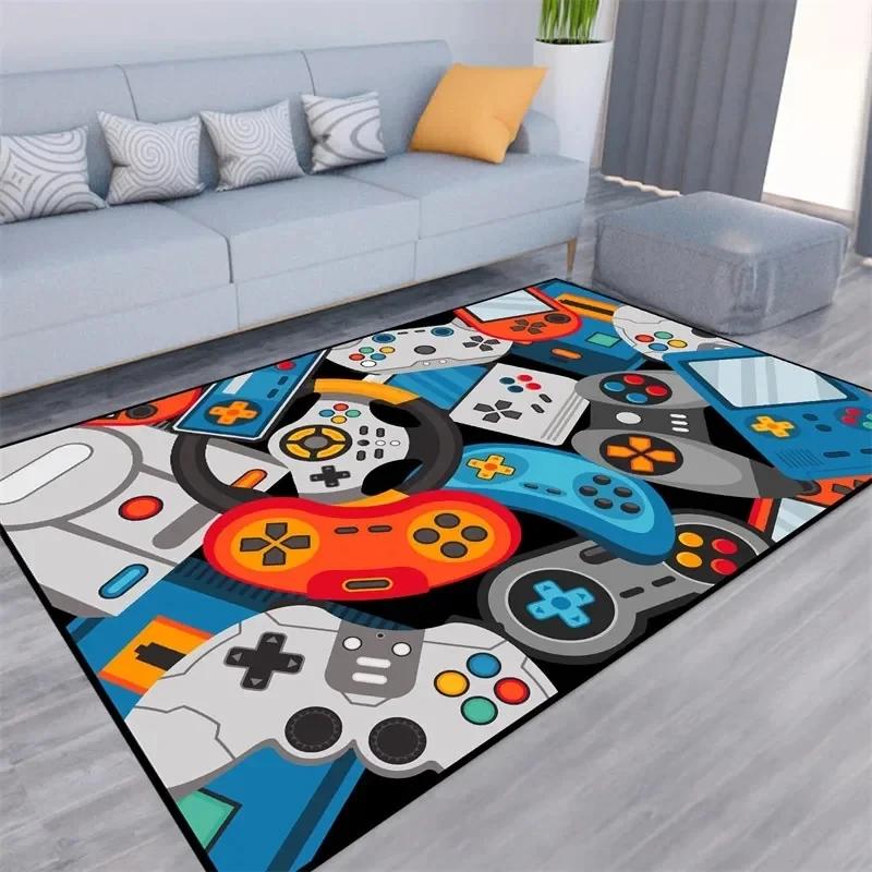 Игровые ковры для спальни, игровой комнаты, для мальчиков-подростков, с геймпадом, ковер, коврик для ванной, кухни, гостиной, напольный коврик, домашний декор, нескользящий придверный коврик