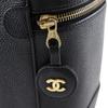 Chanel Косметичка A01998 Знак COCO Сумка черная Кожа Кавьяр Женская Б/у