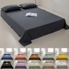 1PC Bed Sheet for Single Double King Queen Size Bed Washed Cotton Flat Sheets Solid Color Bed Linen Soft Breathable Bedsheets