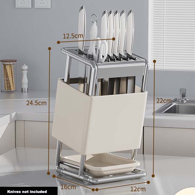 Держатель для ножей из нержавеющей стали, органайзер для кухонного хранения, многофункциональный держатель для кухонных ножей, органайзер для ножей, органайзер для столовых приборов