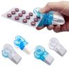 Portable Pill Taker Travel Tablet Dispenser for Elderly Arthritis Push-Button Tablet Dispensing Pill Organizer Pill Boxes Assistance Tool
