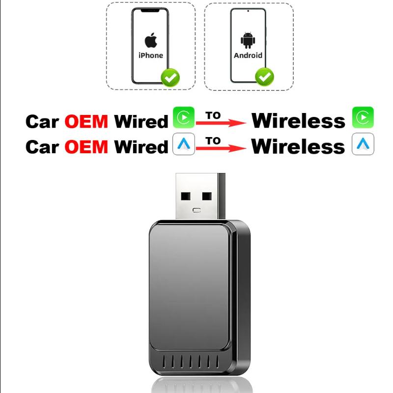 Android Auto беспроводной CarPlay адаптер Mini Body Smart AI Box Car OEM проводной Android Auto на беспроводной USB-ключ для Toyota Volvo