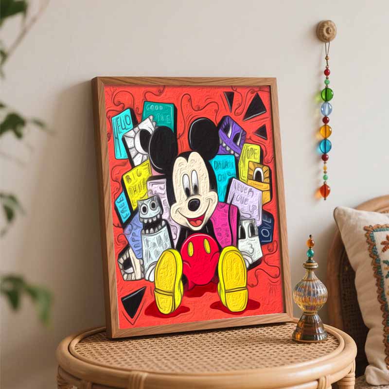 Disney Набор для рисования маслом в стиле Поп-арт с Микки Маусом, ручная работа, DIY, подарок, декор для дома, настенный декор, красочное современное ремесло для гостиной, спальни, офиса 126