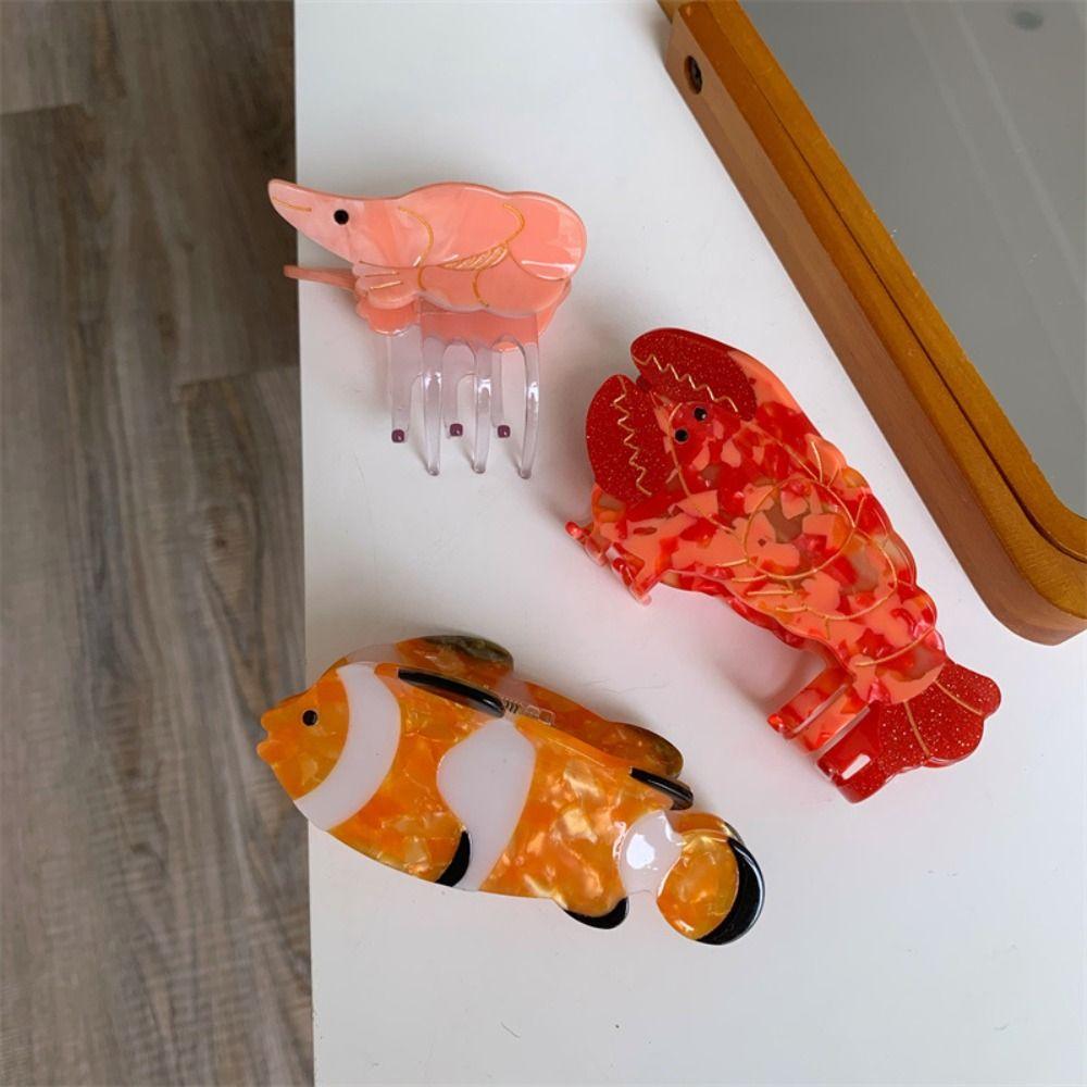 Акриловые волосы акулы, коготь морского животного, головной убор, креативная заколка для волос для офиса