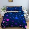 Новая мода Звездный узор Пододеяльник Красочный принт звезд Покрывала для спальни Односпальный Полуторный Двуспальный Кинг Комплект постельного белья Домашний декор