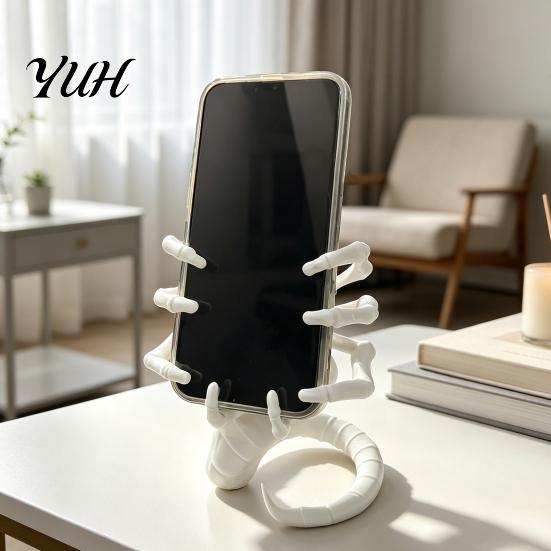 Stable Smartphone Mount Sci-Fi Horror Theme Phone Holder, 3D Printed Unique Desk Ornament, Sci Fi Stand Creative PLA for Home And Office Decor Creepy