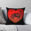 Collie Valentine Heart Sunset Square Pillowcase Polyester Linen Velvet Creative Zip Decorative Sofa Cushion Cover