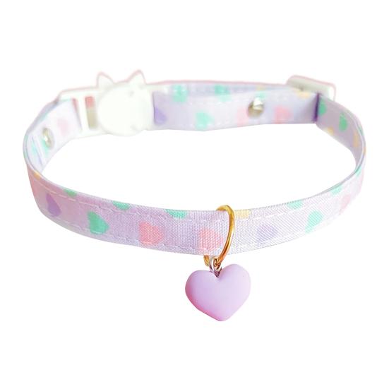 Удобный регулируемый шарф с пряжкой для маленькой кошки, ожерелье с собакой и подвеской в ​​виде сердца на каждый день