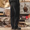 Мужские американские ретро текстурированные повседневные брюки прямого кроя