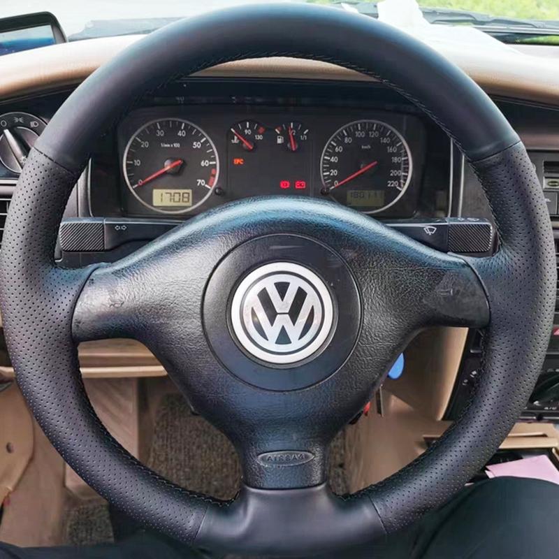 Чехлы на руль автомобиля из искусственной кожи для Volkswagen VW Golf 4 Passat B5 1996-2003 Seat Leon 1999-2004 Polo 1999-2002