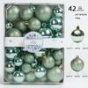 42PCS Plastic Christmas Ball Set 7 Colors Xmas Baubles High-quality Xmas Ornament Ball  Home