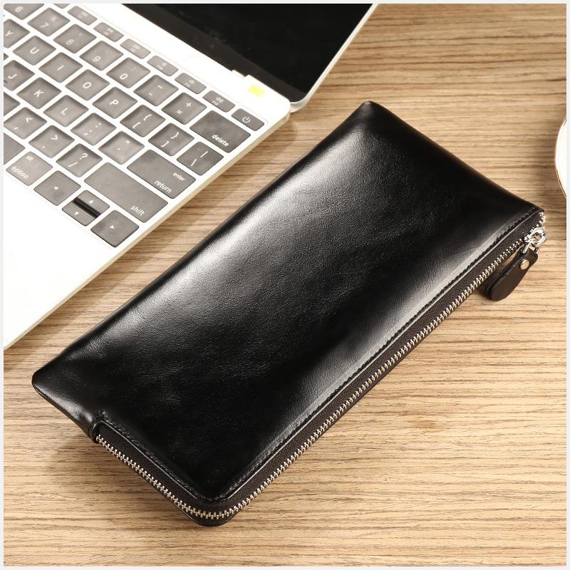 Высокое качество, модные мужские и женские кошельки для сотовых телефонов, кошелек на молнии, длинные кошельки-клатчи большой емкости для мужчин с ручным ремешком
