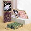 Luxury Leather Plating Ring Holder Case For Samsung Galaxy Z Flip 5 5G Back Screen Glass Hard Cover For Galaxy Z Flip5 Case
