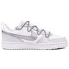 Nike Court Borough Low Leather Low top Skateboard Shoes Women's White Silver BQ5448-100(Team52-S-BOX)