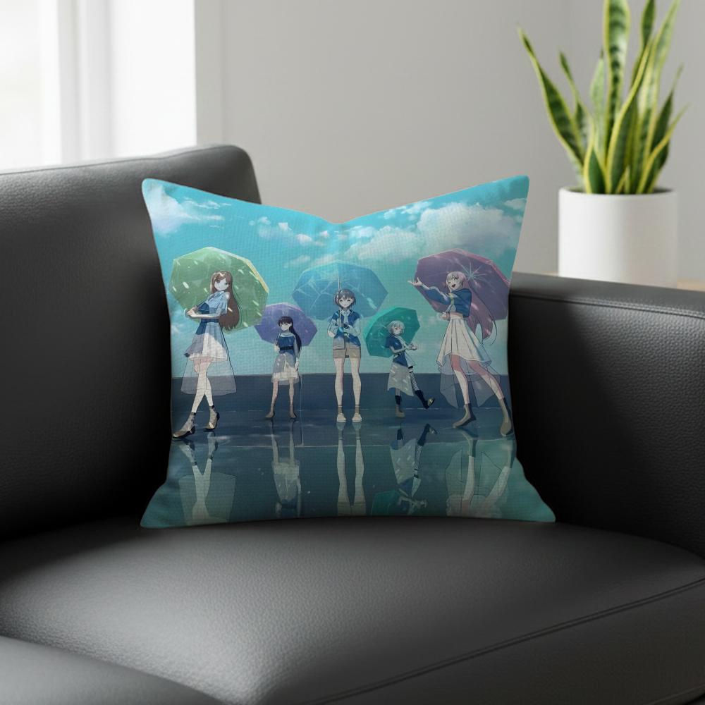 Game BanG Dream Cushion Cover Natural Linen Pillowcase Set AllinOne Decor for Sofa Bedroom Chair