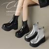 Luxury Brand New Women's Thick Sole Boots Fashionable Thick Heels Women's Short Boots Party OL Sexy Thick Heel Shoes Women Pumps
