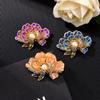New Enamel Peony Brooch High-end Luxury Accessory Brooch