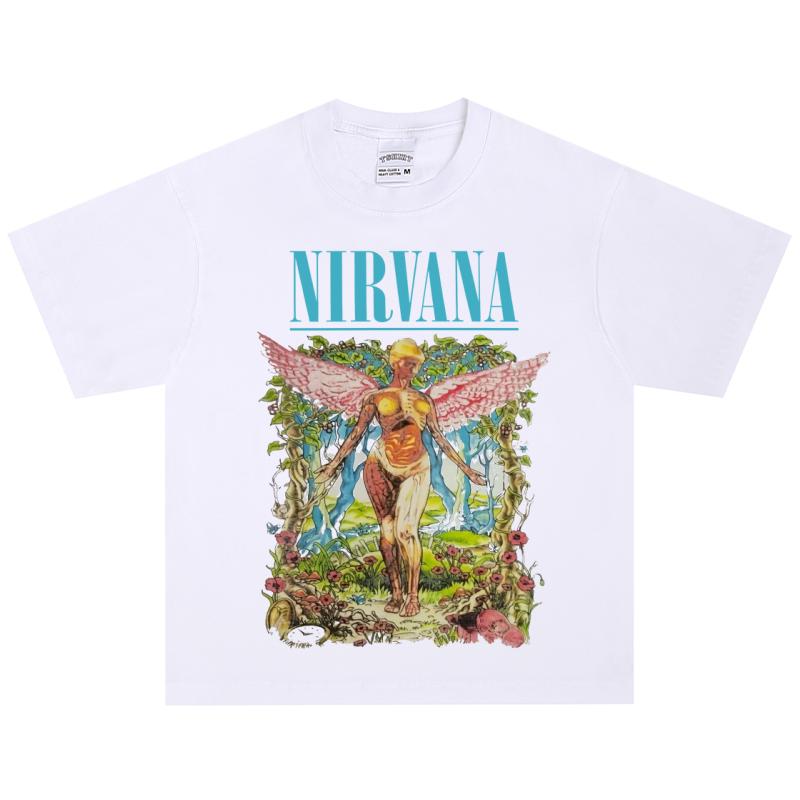 Футболка Nirvana, Мягкая ткань, Повседневная