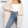 INDFS Женская мода Повседневный Осень Зима Однотонный Принт Длинные Рукава Свитера