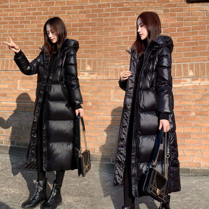 Women's Long Padded Jacket Thicken Winter Hooded Loose Long Jacket Windproof Warm Jacket