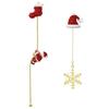 Christmas Themed Earrings Asymmetric Long Tassels Drop Earrings Ear Accessories for Holiday Parties and Gatherings