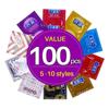 100pcs Condoms Different Style Large Particles Ice Fire Full Oil Smooth Lubricated Condom