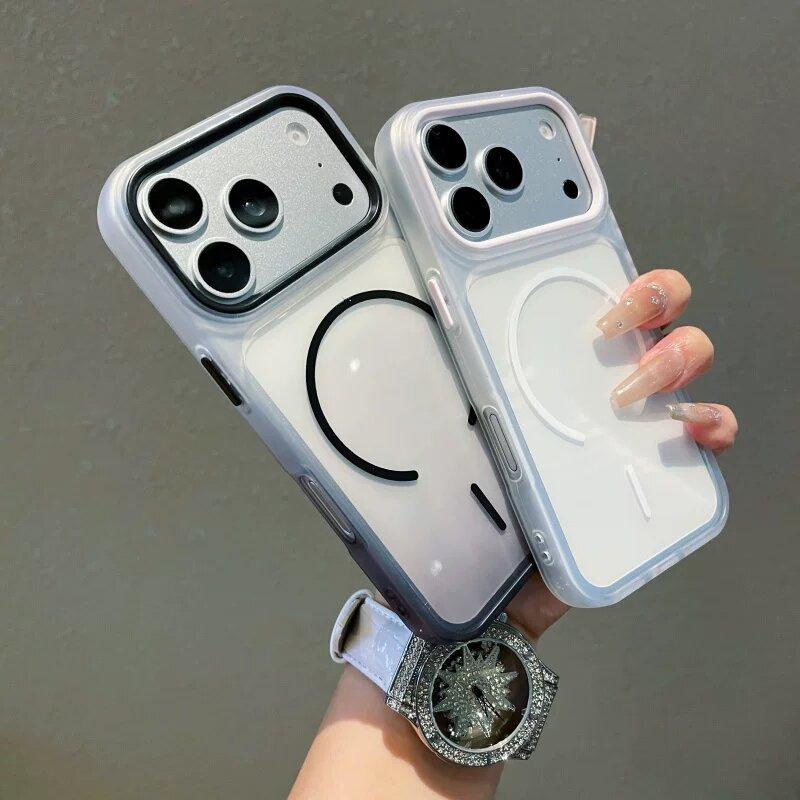 Применимо к iPhone 11 Pro прозрачный градиентный матовый магнитный чехол для мобильного телефона 11 модный ультратонкий тпу противоударный защитный чехол