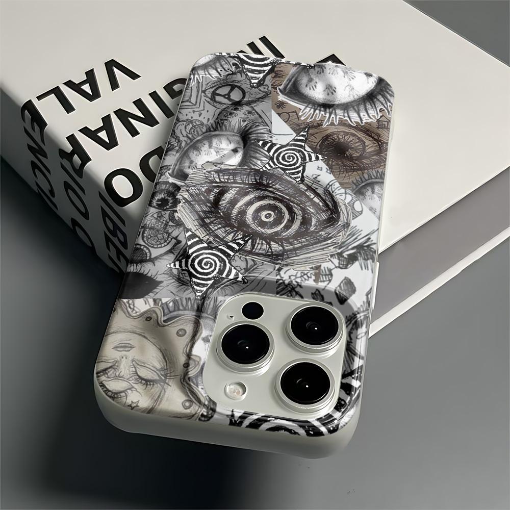 Чехол для телефона Dark Eye Collage для iPhone 16 Pro Max 17 15 14 Plus 13 12 11 17Air, гладкий чехол Funda Coque