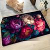 1PC Peony Flowers Pattern Door Mats Kitchen Rugs Non-Slip Pop Design Bathroom Rugs Bath Mat Carpet for Home Sink Laundry Decor