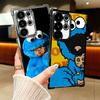 Sesame Street Cookie Soft Phone Case For Samsung Galaxy S26 Ultra S25 Edge S24 FE S23 Plus S22 S21 + S20 Plating Anti-Fall Funda
