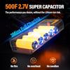 Автомобильный пусковое устройство 1000А, Суперконденсатор 12В Портативный для бензиновых двигателей, Желтый