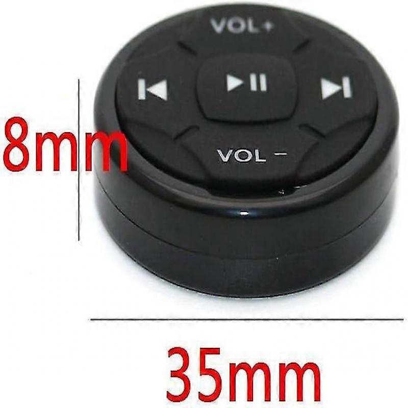 YuYue Electronic Wireless Bluetooth Media Button Remote Selfie Music Control Start Siri Way Compatible iPhone Apply To Car Motorcycle Steering Wheel W