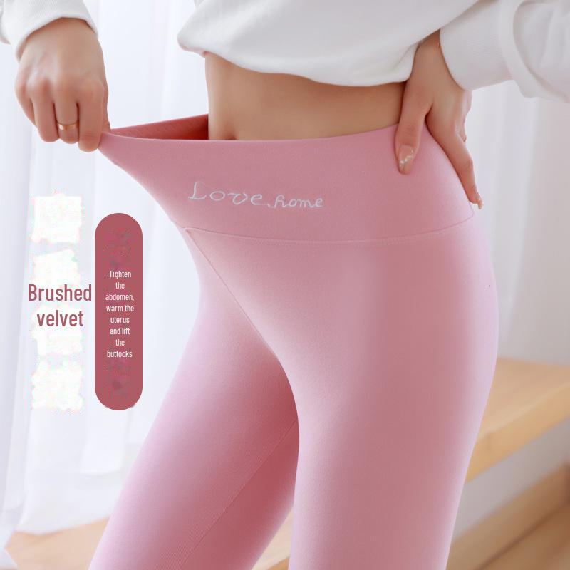 Женские леггинсы из утолщенного бархата с высокой талией - бесшовные, теплые, осенне-зимняя одежда
