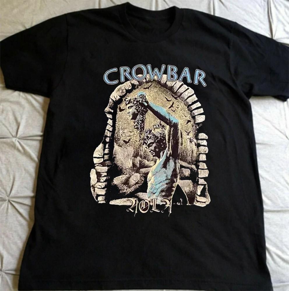 Трендовая футболка с принтом Crowbar Band Черная Хлопок S-2345XL Унисекс Унисекс Футболка