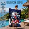 Custom Name Power Rangers City Adventure Beach Towel Microfiber Beach Towel, Lightweight and Quick-Dry, for Summer Travel, Swimming Pool Gift