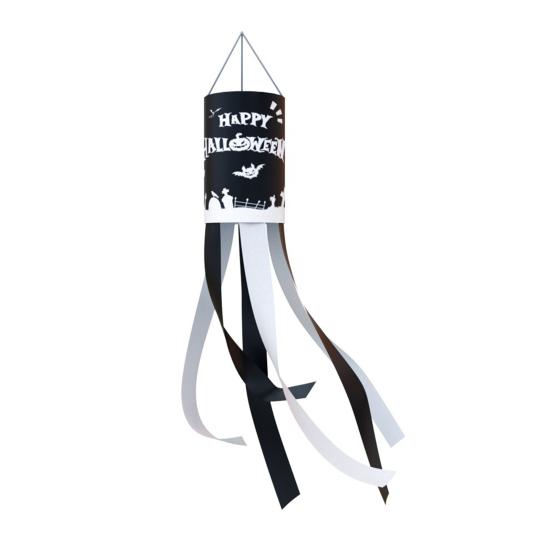 Hanging Door Decoration 39 Inch Halloween Windsock Flag, Cartoon Ghost Flag Windsock, Waterproof Decorative Wind Sock Ornament for Outdoor Garden Yard