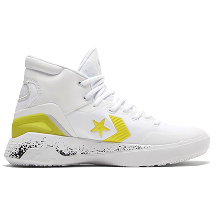 Converse G4 High 'Коллекция Hi-Vis' (унисекс) Баскетбольные кроссовки Белый / Черный / Лимонная Ярость 169512C