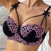 European & American Lace Lingerie: Women's Summer Soft Molded Cup Bow Bra - Light Style