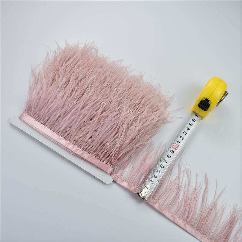 Перья1Метр Натуральная бахрома из страусиных перьев 8-10 см Цветные пушистые перья Отделка для шитья платьев Декор одежды Декор для вечеринок