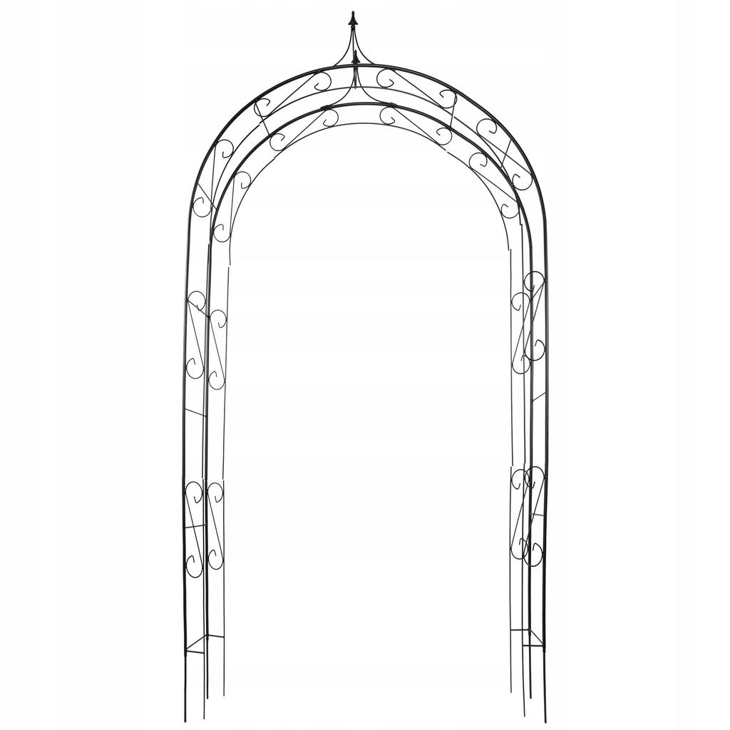 KADAX Pergola Ogrodowa metalowa Łuk Na Kwiaty Róże Do Róż Pnącz 281 cm Podpora