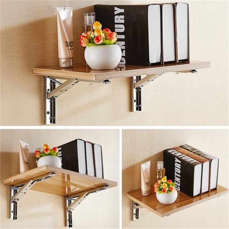 8/10/12/14Inch Adjustable Wall Mounted Triangle Folding Angle Bracket Bench Table Shelf Bracket Furniture Heavy Support Hardware