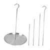 Stainless Steel Turkey Fryer Stand, Poultry Deep Frying Rack, Hanger Vertical Skewer,