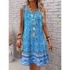 Sun Dresses for Women  Vacation Pleated Summer Dress Trendy Spring Beach Coverups Sleeveless Tank Tshirt Sundress