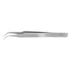 Stainless Steel AntiStatic False Eyelash Grafting Tweezers Clips Portable Eyelash Tool(ST15 Bend