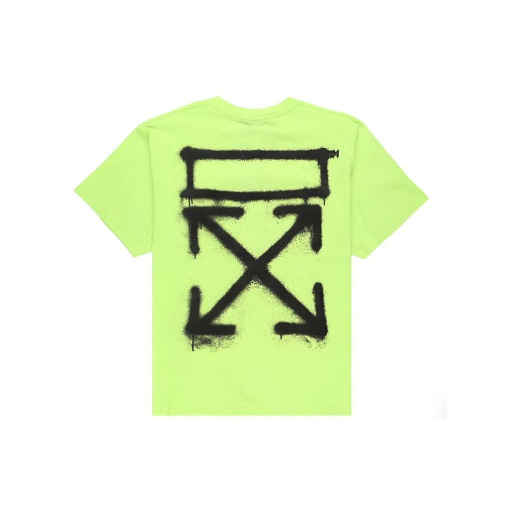 OFF WHITE Летняя коллекция 2020 Футболка Мужская Неоново-зеленая OMAA038R201850156210